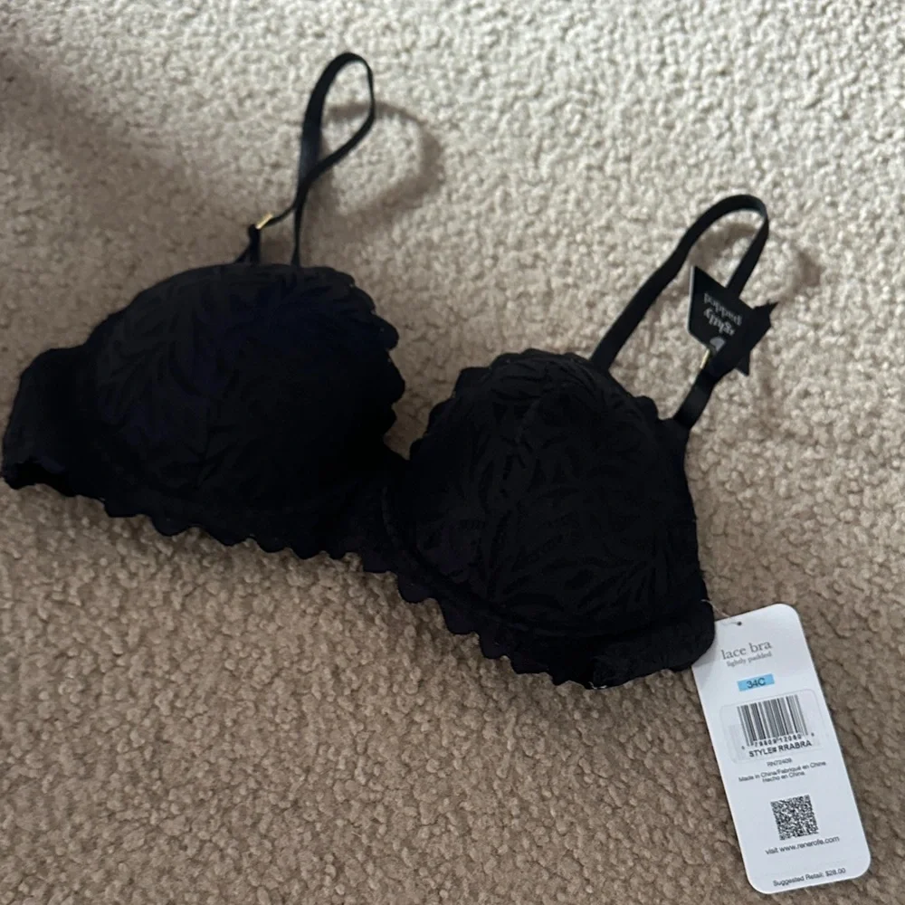 Rene Rofe Black Lace Bra size 34 C - Picture 3 of 4